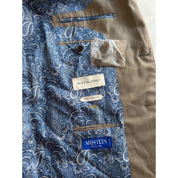 Suitsupply Men's Wool & Linen Blazer With Paisley Lining Sz 54R - Picture 8 of 13